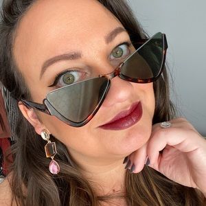 NIB ASOS Half Frame Butterfly Diamond Sunglasses